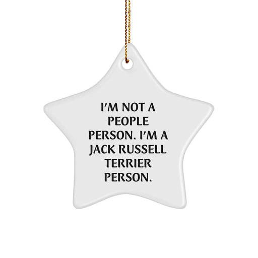 Funny Jack Russell Terrier Dog Lover Christmas Unique Gifts from Friends for Family Star Ornament - Image 1