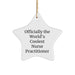 Funny Nurse Practitioner Gifts from Friends for 'Officially The World's Coolest Nurse Practitioner' Star Ornament, Christmas Unique Presents - Image 1