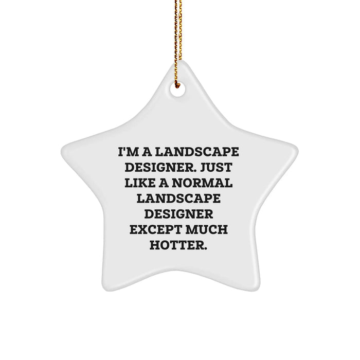 Funny Landscape Designer Gifts from Friends - I'm A Landscape Designer Star Ornament, Unique Christmas Unique Gifts for Landscape Designer - Image 1
