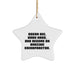 Dream Big Chiropractor Star Ornament, Gifts from Men, for Christmas, Inspirational Quote, White Star Shaped Decoration - Image 1