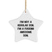 Funny Son Star Ornament Gifts from Dad to Son for Christmas, I'm Not A Regular Son. I'm A F--king Awesome Son. - Image 1