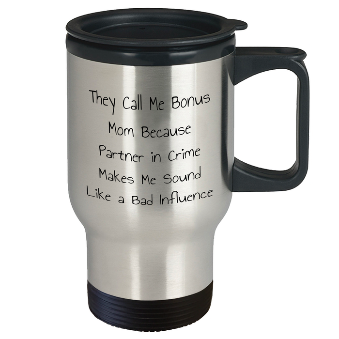 Bonus Mom Survival Gifts: Funny Bonus Mom Travel Mug for Her Graduation, Ideal Gifts from Mom for Bonus Mom, Unique Graduation Gifts for Bonus Mom - Image 2