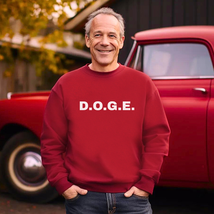 D.O.G.E. Unisex Sweatshirt for Republicans, Trump Supporters, Department of Government Efficiency, Political Activists, Political Apparel