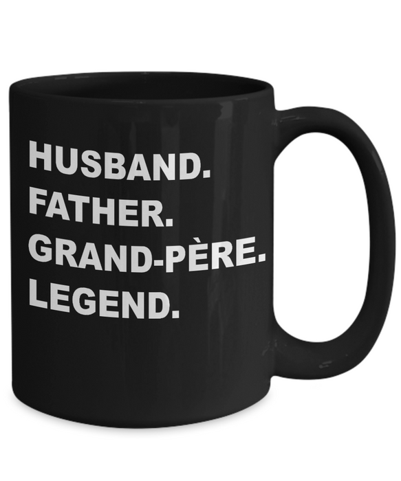 Perfect Grand-pere Gift, Grand-pere Coffee Mug, Grand-pere Christmas, Grand-pere Birthday, Valentines Day, Awesome Grand-pere, New, Black