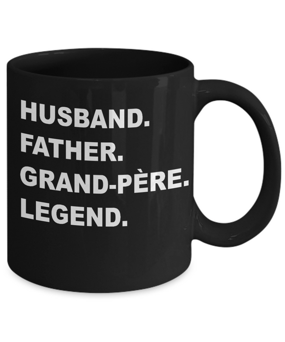 Perfect Grand-pere Gift, Grand-pere Coffee Mug, Grand-pere Christmas, Grand-pere Birthday, Valentines Day, Awesome Grand-pere, New, Black