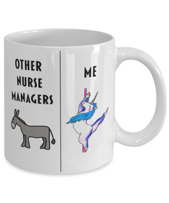 Funny Nurse Manager Coffee Mug, Gift for Nurse Manager, Gag Gift for Nurse Manager, Unique Gift for Nurse Manager, Cheap Nurse Manager Gift, Donkey Unicorn Mug