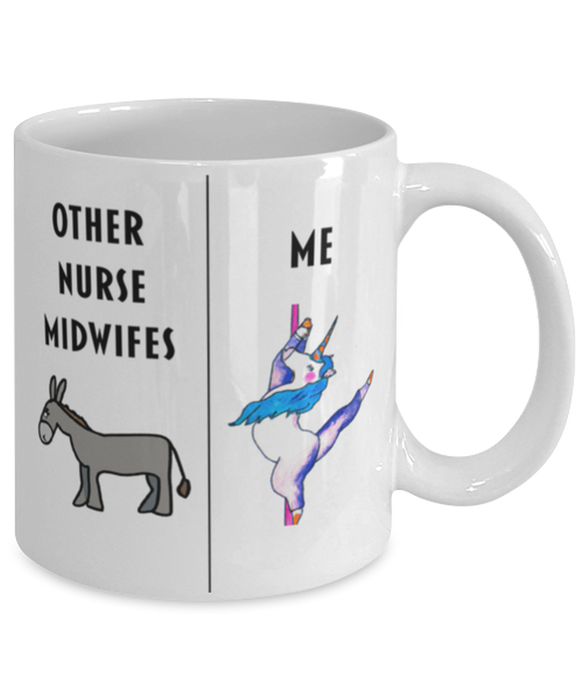 Funny Nurse Midwife Coffee Mug, Gift for Nurse Midwife, Gag Gift for Nurse Midwife, Unique Gift for Nurse Midwife, Cheap Nurse Midwife Gift, Donkey Unicorn Mug