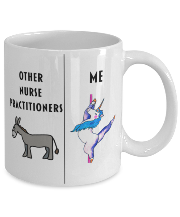 Funny Nurse Practitioner Coffee Mug, Gift for Nurse Practitioner, Gag Gift for Nurse Practitioner, Unique Gift for Nurse Practitioner, Cheap Nurse Practitioner Gift, Donkey Unicorn Mug