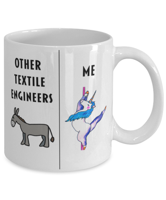 Funny Textile Engineer Coffee Mug, Gift for Textile Engineer, Gag Gift for Textile Engineer, Unique Gift for Textile Engineer, Cheap Textile Engineer Gift, Donkey Unicorn Mug