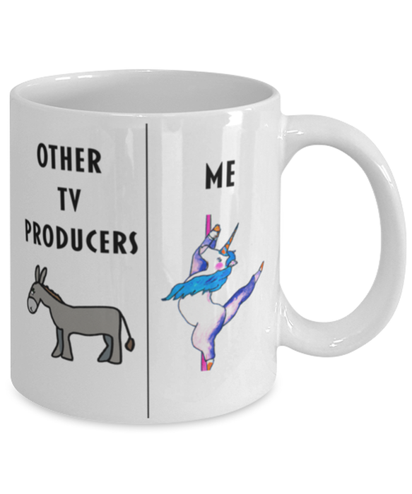 Funny TV Producer Coffee Mug, Gift for TV Producer, Gag Gift for TV Producer, Unique Gift for TV Producer, Cheap TV Producer Gift, Donkey Unicorn Mug