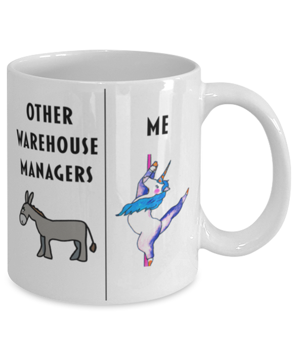 Funny Warehouse Manager Coffee Mug, Gift for Warehouse Manager, Gag Gift for Warehouse Manager, Unique Gift for Warehouse Manager, Cheap Warehouse Manager Gift, Donkey Unicorn Mug