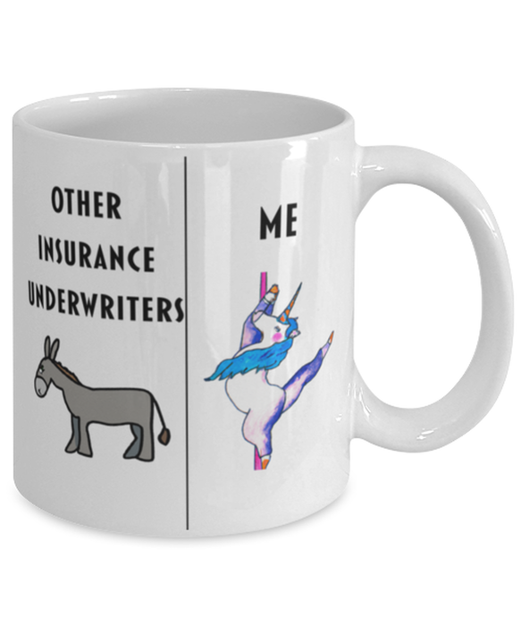 Funny Insurance Underwriter Coffee Mug, Gift for Insurance Underwriter, Gag Gift for Insurance Underwriter, Unique Gift for Insurance Underwriter, Cheap Insurance Underwriter Gift, Donkey Unicorn Mug