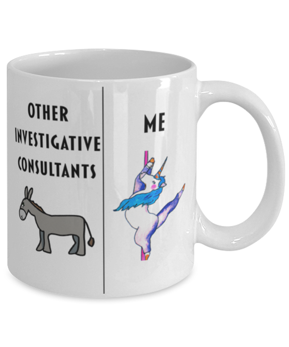 Funny Investigative Consultant Coffee Mug, Gift for Investigative Consultant, Gag Gift for Investigative Consultant, Unique Gift for Investigative Consultant, Cheap Investigative Consultant Gift, Donkey Unicorn Mug