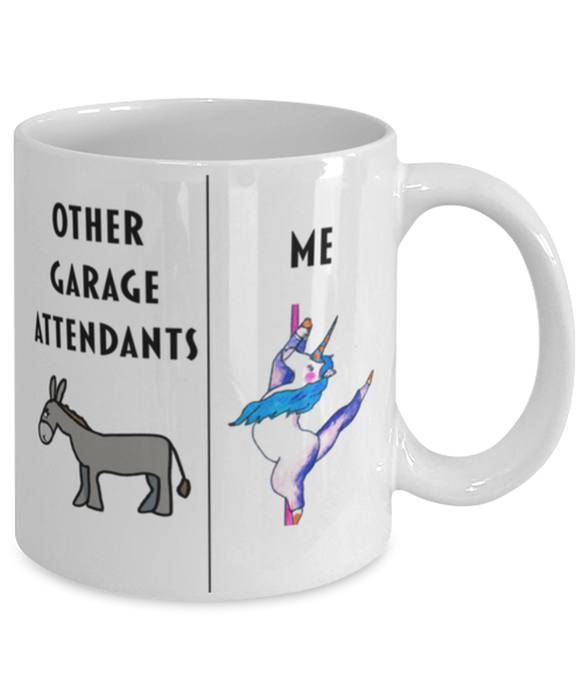 Funny Garage Attendant Coffee Mug, Gift for Garage Attendant, Gag Gift for Garage Attendant, Unique Gift for Garage Attendant, Cheap Garage Attendant Gift, Donkey Unicorn Mug