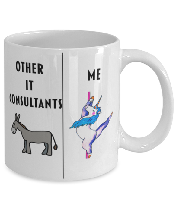 Funny IT Consultant Coffee Mug, Gift for IT Consultant, Gag Gift for IT Consultant, Unique Gift for IT Consultant, Cheap IT Consultant Gift, Donkey Unicorn Mug