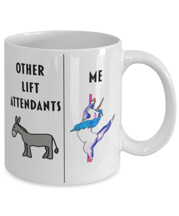 Funny Lift Attendant Coffee Mug, Gift for Lift Attendant, Gag Gift for Lift Attendant, Unique Gift for Lift Attendant, Cheap Lift Attendant Gift, Donkey Unicorn Mug