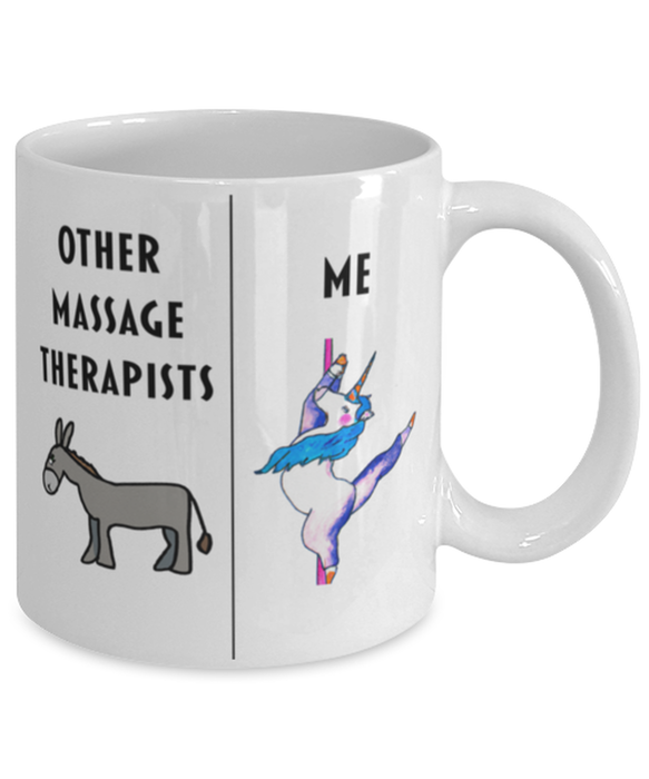 Funny Massage Therapist Coffee Mug, Gift for Massage Therapist, Gag Gift for Massage Therapist, Unique Gift for Massage Therapist, Cheap Massage Therapist Gift, Donkey Unicorn Mug