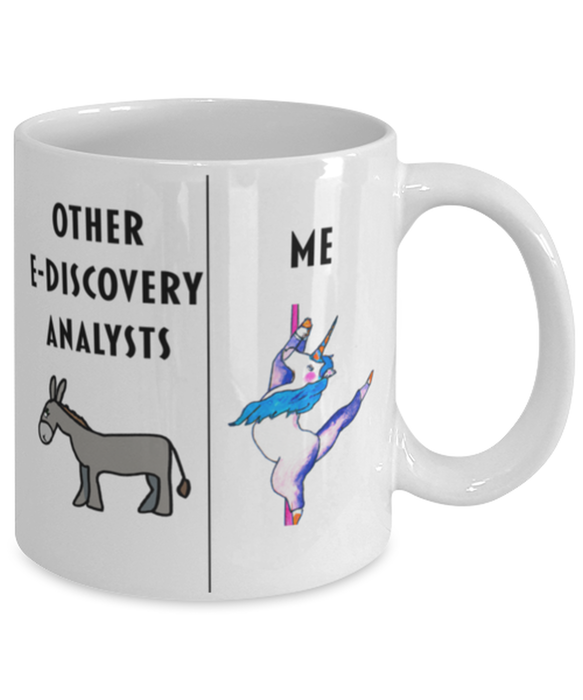 Funny E-Discovery Analyst Coffee Mug, Gift for E-Discovery Analyst, Gag Gift for E-Discovery Analyst, Unique Gift for E-Discovery Analyst, Cheap E-Discovery Analyst Gift, Donkey Unicorn Mug