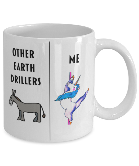 Funny Earth Driller Coffee Mug, Gift for Earth Driller, Gag Gift for Earth Driller, Unique Gift for Earth Driller, Cheap Earth Driller Gift, Donkey Unicorn Mug