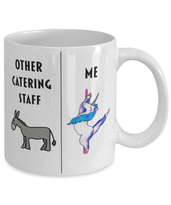 Funny Catering Staff Coffee Mug, Gift for Catering Staff, Gag Gift for Catering Staff, Unique Gift for Catering Staff, Cheap Catering Staff Gift, Donkey Unicorn Mug