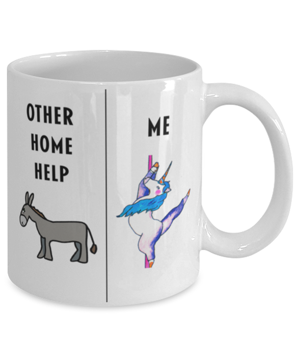 Funny Home Help Coffee Mug, Gift for Home Help, Gag Gift for Home Help, Unique Gift for Home Help, Cheap Home Help Gift, Donkey Unicorn Mug