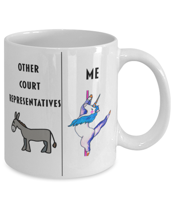 Funny Court Representative Coffee Mug, Gift for Court Representative, Gag Gift for Court Representative, Unique Gift for Court Representative, Cheap Court Representative Gift, Donkey Unicorn Mug