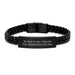 Funny Pediatrician Gifts for Graduation - 'Be Nice To Me. I May Be Your Pediatrician One Day.' Interlaced Leather Bracelet from Friends for Pediatrician - Image 1