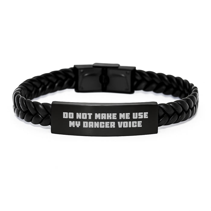 A Dancer's Delight - Funny Quote Gifts for Dancers from Friends on Christmas - Interlaced Leather Bracelet - Image 1