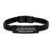 Funny Sheriff Gifts for Men, Interlaced Leather Bracelet with 'All Men Are Created Equal But The Coolest Become A Sheriff' Quote, Christmas Unique Presents from Friends to Family - Image 1