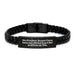A Bit Fearless Vice President Interlaced Leather Bracelet, Funny Quote Gifts for Men, Valentine's Unique Gifts from Friends - Image 1