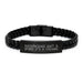 Funny Backpacking Quote Interlaced Leather Bracelet Gifts from Men for Fathers Day - A Calling to Adventure - Image 1