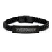 Funny Firefighter Gifts for Valentine's - Interlaced Leather Bracelet with Sarcasm Quote - Image 1