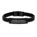 Funny Dental Hygienist Gifts for Men - Interlaced Leather Bracelet from Son - Officially The World's Coolest Dental Hygienist - Image 1