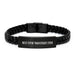 Funny Magistrate Gifts from Men to Magistrates on Father's Day Unique Interlaced Leather Bracelets with 'Best Effin' Magistrate Ever' Quote - Image 1