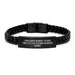 Game Warden Gifts from Family, Funny 'I Am A Game Warden. To Save Time Let's Just Assume I'm Never Wrong.' Interlaced Leather Bracelet for Dad on Father's Day - Image 1