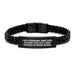 Funny Personal Care Aide Gifts for Men - Interlaced Leather Bracelet, 'I'm Never Wrong' Quote, Gifts from Family for Graduation Unique - Image 1