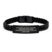 Funny Firefighter Gift Ideas for Men, Funny Mother's Day Unique Gifts for Firefighter from Family, Interlaced Leather Bracelet with Engraved Stainless Steel - Image 1