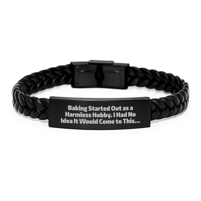 Funny Baking Quotes Interlaced Leather Bracelet Gifts from Men or Women for Baking Lovers Graduation Unique Gifts - Image 1
