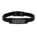 Executive Interlaced Leather Bracelet Gifts from Dad, Graduation Unique Gifts for Executive Men - Image 1