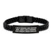 Funny School Bus Driver Gifts for Men from Dad - Interlaced Leather Bracelet, Graduation Unique - Image 1