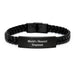 Funny Stepmom Gifts from Family - Interlaced Leather Bracelet for Mom - World's Okayest Stepmom Quote - Graduation Unique Gifts for Stepmom - Image 1