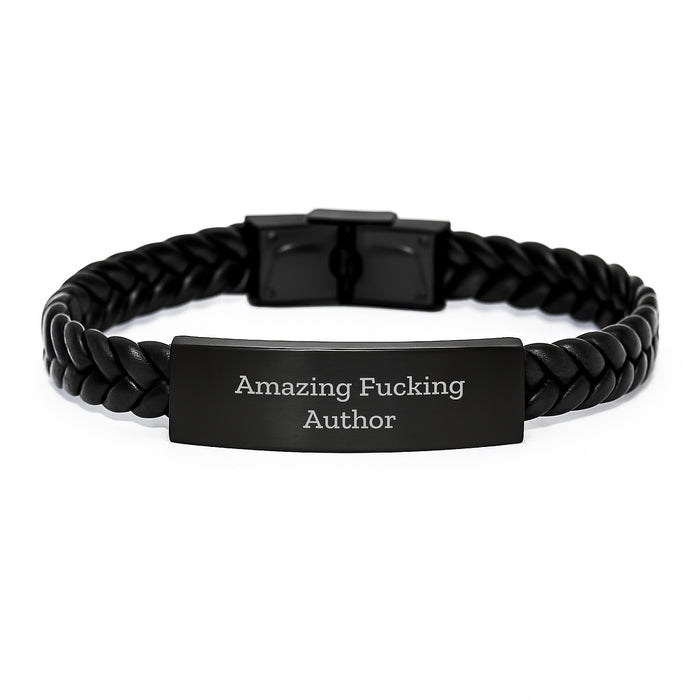 Funny Gifts from Author Lovers, Author Interlaced Leather Bracelet, Perfect Graduation Unique Gifts for Author Friends - Image 1