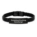 Gifts from Concierge Friends and Family for Graduation Unique Interlaced Leather Bracelets with Funny Quote 'Amazing F--king Concierge' - Image 1