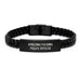 Funny Police Officer Gifts, Interlaced Leather Bracelet for Men, Graduation Unique Gifts from Friends, 'Amazing F--king Police Officer' Engraved - Image 1