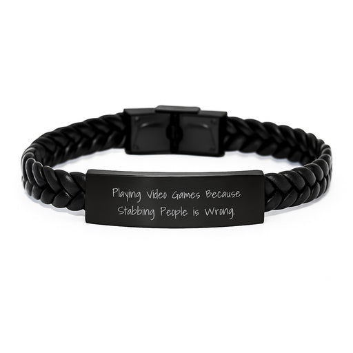 Funny Interlaced Leather Bracelets for Playing Video Games Graduation Unique Gifts from Friends and Family - Image 1