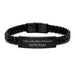 Funny Bengal Cat Lover Gifts for Men - I Like A Handful Of Humans And My Bengal Interlaced Leather Bracelet, Graduation Unique Gifts from Family - Image 1