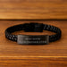 Funny Quotes for Hairdresser, Gifts from Friends to Hairdresser, Interlaced Leather Bracelet - Best Effin Hairdresser Ever - Image 2