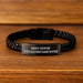 Funny Pediatrician Gifts for Men from Daughter, Interlaced Leather Bracelet with Stainless Steel and PU Leather, Best Effin' Pediatrician Ever Quote, Unique Father's Day Unique Gifts - Image 2