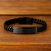 Gingerbread House Making Gifts for Men, Funny Quote Interlaced Leather Bracelet for Graduation, Gifts from Family - Image 2