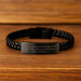 Gifts from Dad, 'I Am An Apartment Manager Dad', Unique Graduation Gifts for Apartment Manager Men, Interlaced Leather Bracelet - Image 2